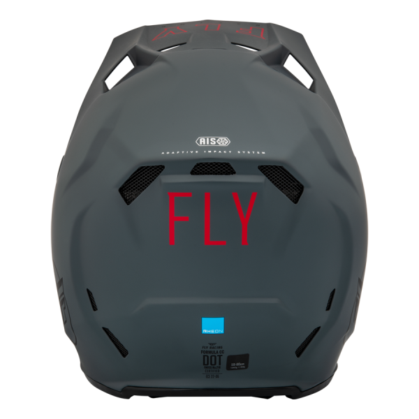 CASCO FLY RACING FORMULA CC CENTRUM MATTE GREY/BLACK/RED - Imagen 2