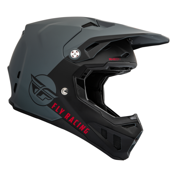 CASCO FLY RACING FORMULA CC CENTRUM MATTE GREY/BLACK/RED - Imagen 4