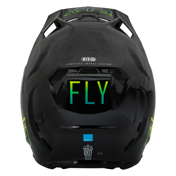 CASCO FLY RACING FORMULA CC CENTRUM BLACK/BLUE/HI-VIS - Imagen 2