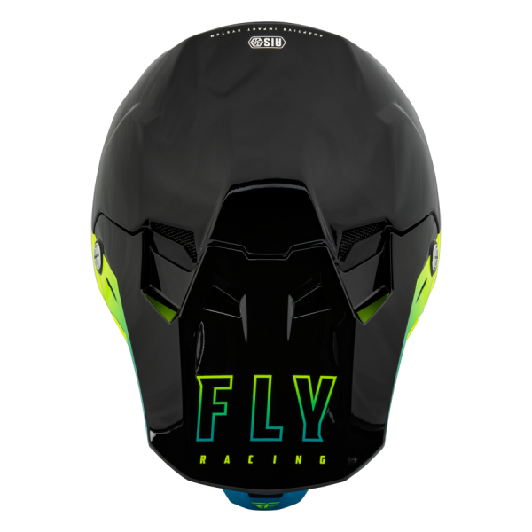 CASCO FLY RACING FORMULA CC CENTRUM BLACK/BLUE/HI-VIS - Imagen 3