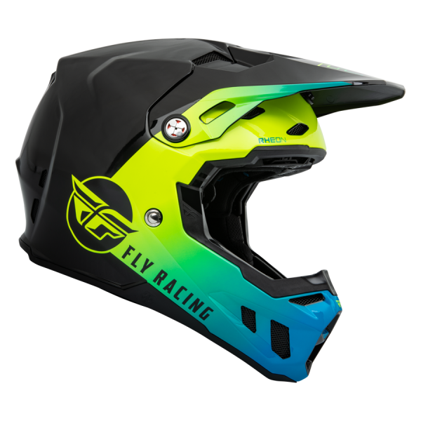 CASCO FLY RACING FORMULA CC CENTRUM BLACK/BLUE/HI-VIS - Imagen 4