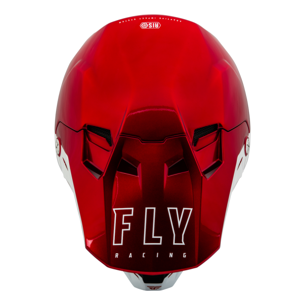 CASCO FLY RACING FORMULA CC CENTRUM METALLIC RED/WHITE - Imagen 3