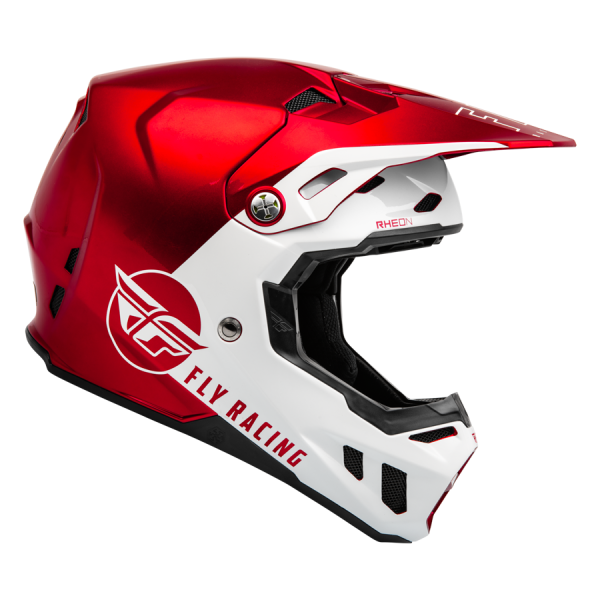 CASCO FLY RACING FORMULA CC CENTRUM METALLIC RED/WHITE - Imagen 4
