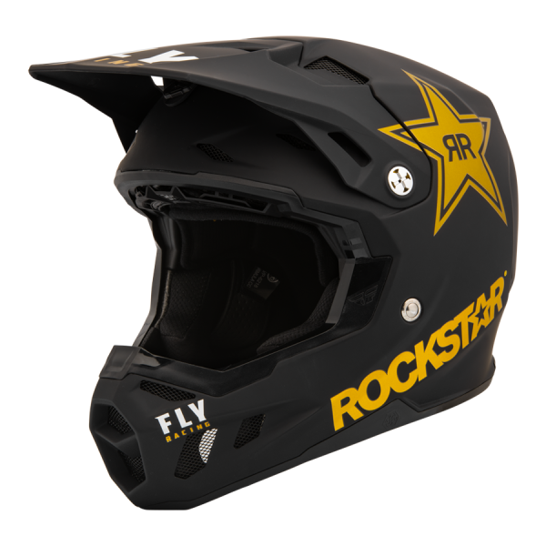 CASCO FLY RACING FORMULA CC ROCKSTAR MATTE BLACK/GOLD