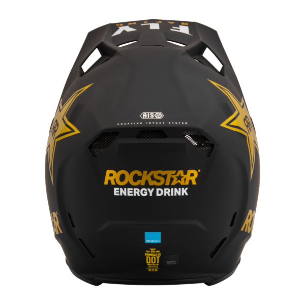 CASCO FLY RACING FORMULA CC ROCKSTAR MATTE BLACK/GOLD - Imagen 2