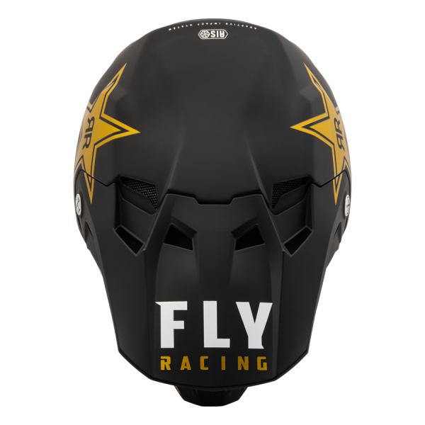CASCO FLY RACING FORMULA CC ROCKSTAR MATTE BLACK/GOLD - Imagen 3