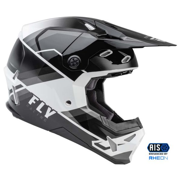 CASCO FLY RACING FORMULA CP RUSH GREY/BLACK/WHITE - Imagen 4