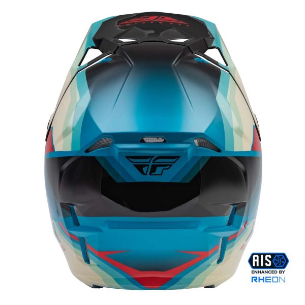 CASCO FLY RACING FORMULA CP RUSH BLACK/STONE/DARK TEAL - Imagen 2