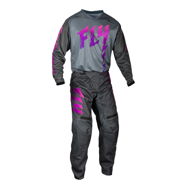 TRAJE FLY RACING 2024 F-16 YOUTH PINK/GREY/CHARCOAL