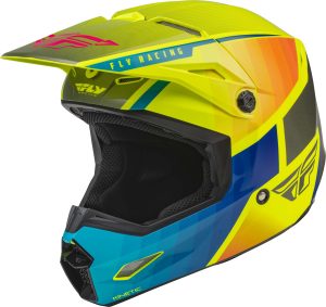 CASCO FLY RACING KINETIC DRIFT  BLUE/HI-VIS YELLOW/CHARCOAL