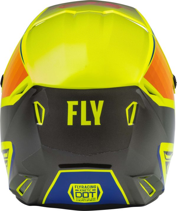 CASCO FLY RACING KINETIC DRIFT  BLUE/HI-VIS YELLOW/CHARCOAL - Imagen 4