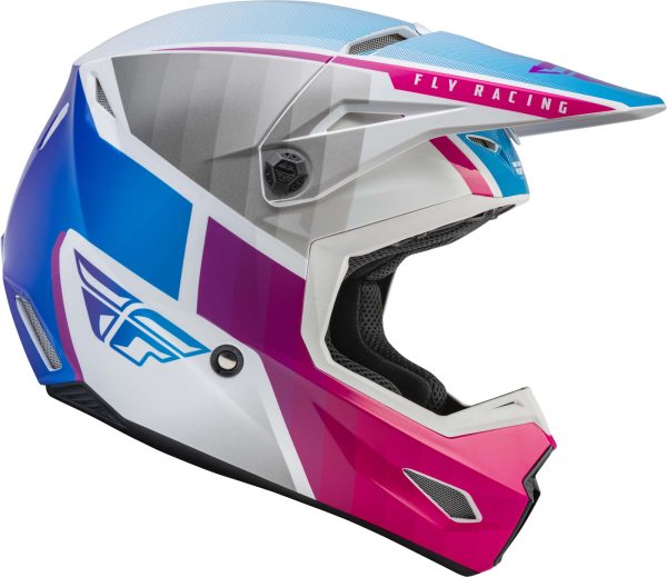 CASCO FLY RACING KINETIC DRIFT PINK/WHITE/BLUE - Imagen 2