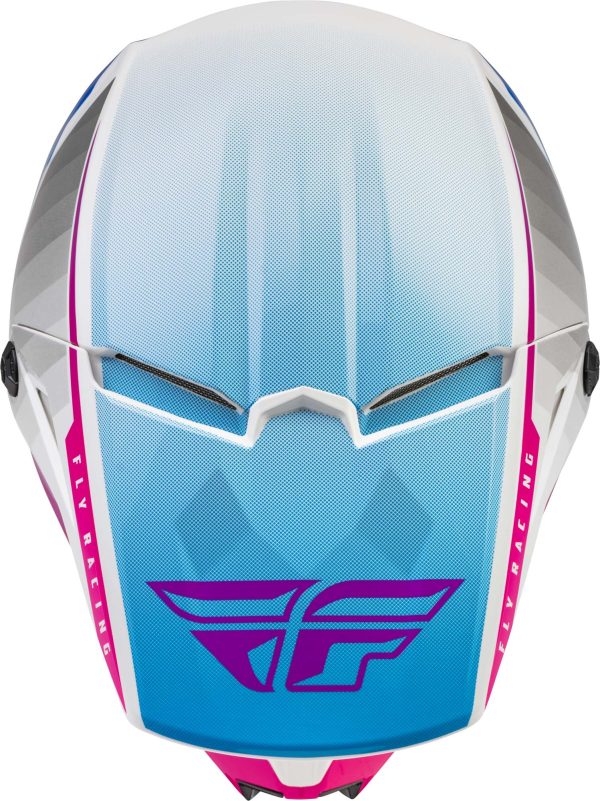 CASCO FLY RACING KINETIC DRIFT PINK/WHITE/BLUE - Imagen 4