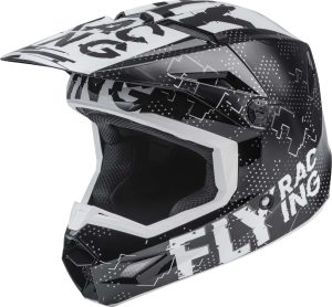 CASCO FLY RACING YOUTH KINETIC SCAN BLACK/WHITE