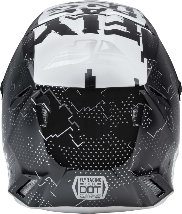 CASCO FLY RACING YOUTH KINETIC SCAN BLACK/WHITE - Imagen 3