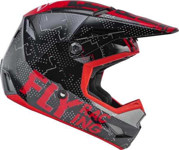CASCO FLY RACING YOUTH KINETIC SCAN RED/BLACK - Imagen 2