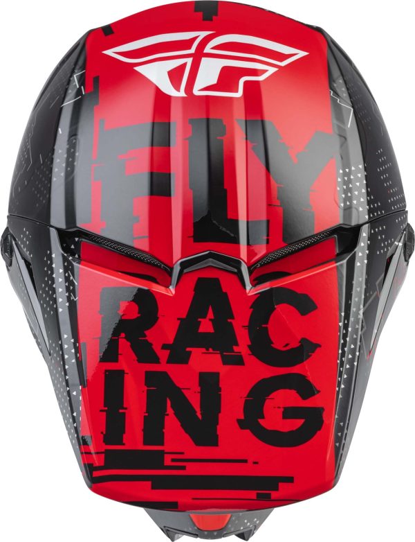 CASCO FLY RACING YOUTH KINETIC SCAN RED/BLACK - Imagen 4
