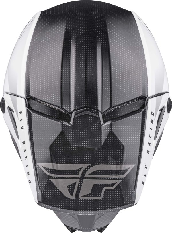 CASCO FLY RACING KINETIC STRAIGHT EDGE BLACK/WHITE - Imagen 4