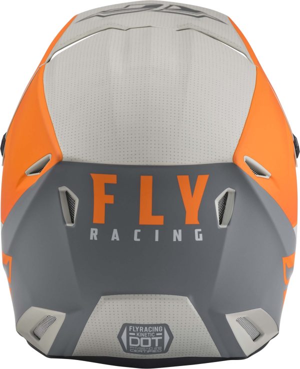 CASCO FLY RACING KINETIC STRAIGHT EDGE ORANGE/GREY - Imagen 3