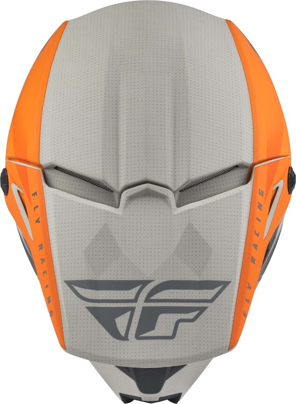 CASCO FLY RACING KINETIC STRAIGHT EDGE ORANGE/GREY - Imagen 4