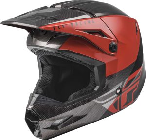 CASCO FLY RACING KINETIC STRAIGHT EDGE RED/BLACK/GREY