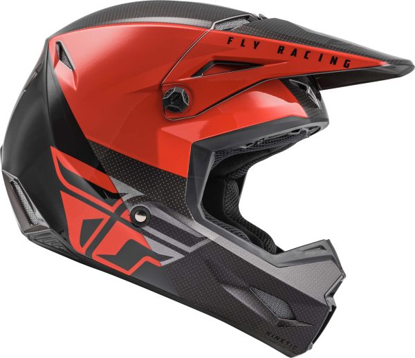 CASCO FLY RACING KINETIC STRAIGHT EDGE RED/BLACK/GREY - Imagen 2