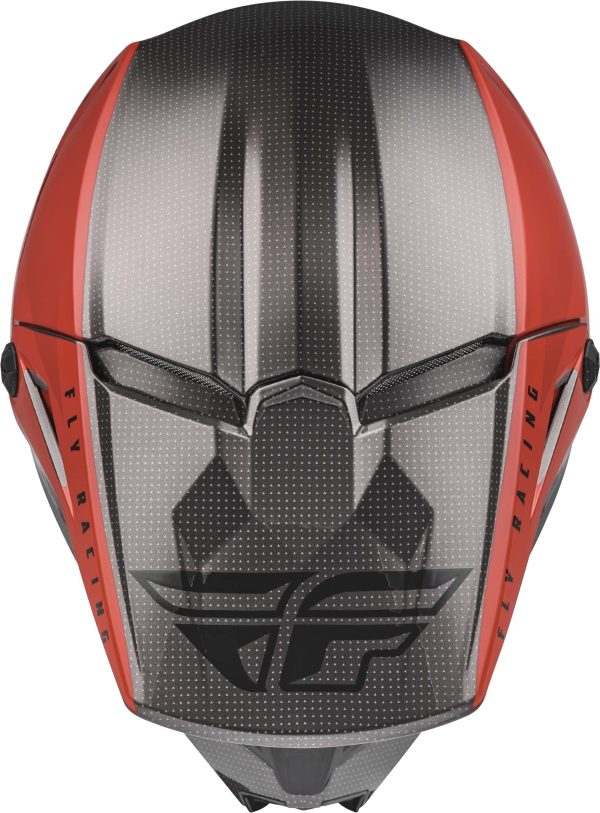CASCO FLY RACING KINETIC STRAIGHT EDGE RED/BLACK/GREY - Imagen 4