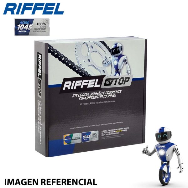 KIT TRANSMISION RIFFEL YAMAHA FZ-150 3.0 41T/14Z (428HO-128L) (10-45) TOP ORING