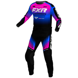 TRAJE FXR 2025 CLUTCH YOUTH MX BLACK/BLUE/PINK
