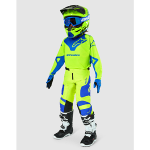 TRAJE ALPINESTARS 2025 YOUTH RACER VEIL AMARILLO/AZUL FLUOR
