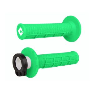 PUÑOS ODI MX LOCK-ON HALF-WAFFLE GRIP SET FLO GREEN
