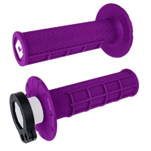 PUÑOS ODI MX LOCK-ON HALF-WAFFLE GRIP PURPLE