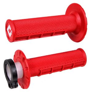 PUÑOS ODI MX LOCK-ON HALF-WAFFLE GRIP RED