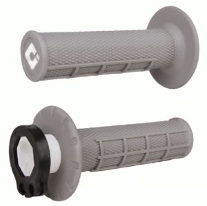 PUÑOS ODI MX LOCK-ON HALF-WAFFLE GRIP SET GREY/SOFT