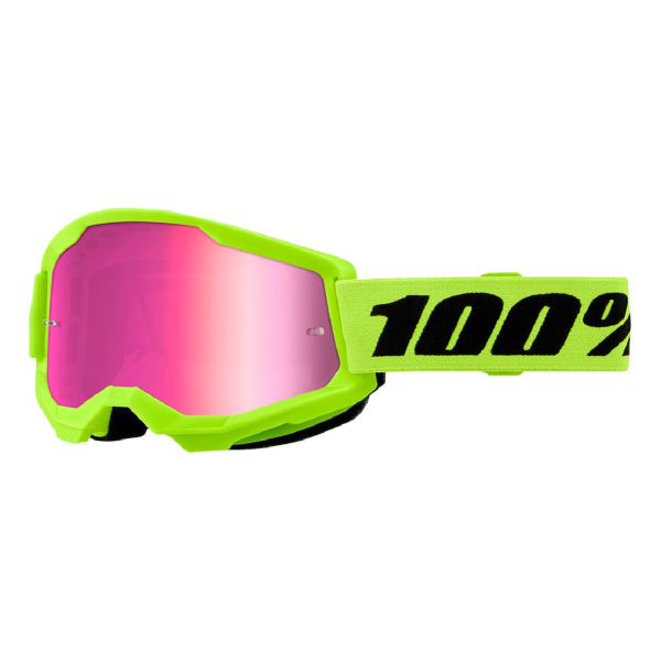 ANTIPARRA 100% STRATA 2 NEON YELLOW MIRROR LENS PINK