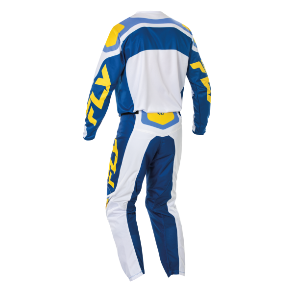 TRAJE FLY RACING 2025 F-16 WHITE//DARK BLUE//YELLOW - Imagen 2