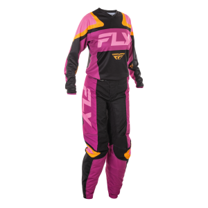 TRAJE FLY RACING 2025 F-16 WOMEN'S BLACK//MAUVE//YELLOW