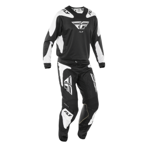 TRAJE FLY RACING 2025 KINETIC SYM BLACK//WHITE