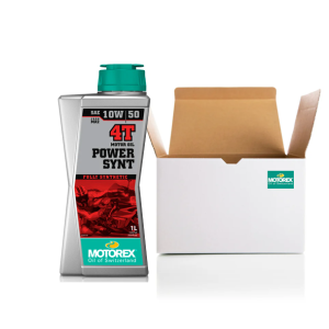 CAJA ACEITE MOTOREX POWER SYNT 10W-50 4T 1L (10 UNIDADES)