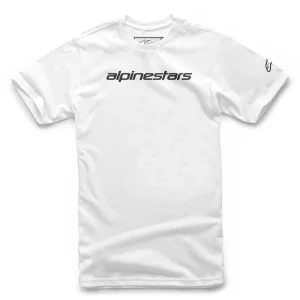 POLERA ALPINESTARS LINEAR WORDMARK WHITE/BLACK