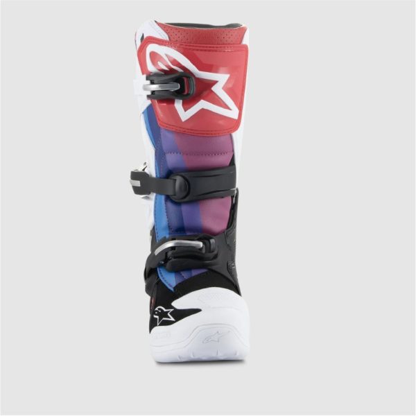 BOTA ALPINESTARS TECH 7S YOUTH WHITE/BLACK/RAINBOW - Imagen 4