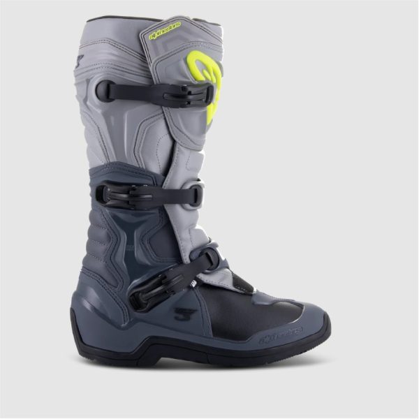 BOTA ALPINESTARS TECH 3 DARK GREY/LIGHT GREY/BLACK - Imagen 2