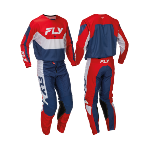 Traje Fly Racing Kinetic Red White Blue