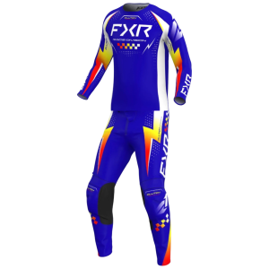 TRAJE FXR YOUTH CLUTCH 2026 BLUE/YELLOW/RED