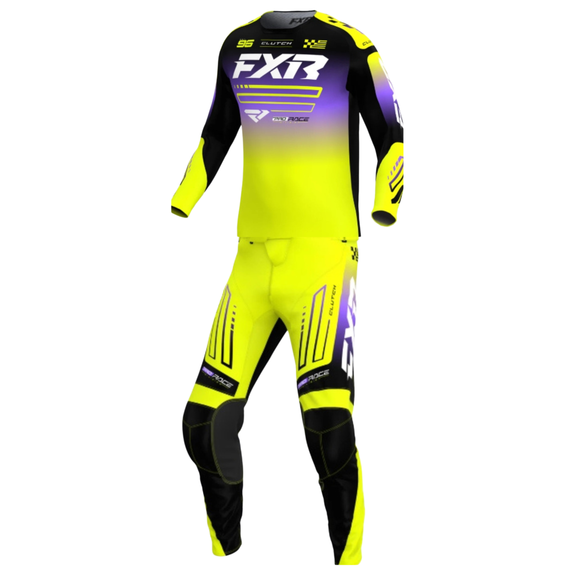 TRAJE FXR 2026 CLUTCH HIVIS/BLACK/PURPLE