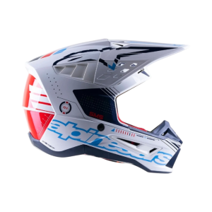 CASCO ALPINESTARS S-M5 ACTION WHITE/CYAN/BLUE