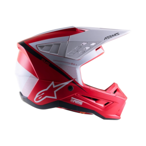 CASCO ALPINESTARS S-M5 COMPASS RAYON BRT RED/WHITE