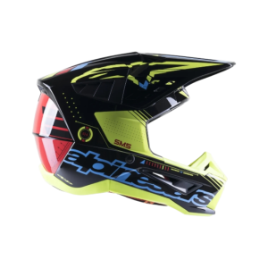 CASCO ALPINESTARS S-M5 ACTION BLACK/CYAN/YELLOW
