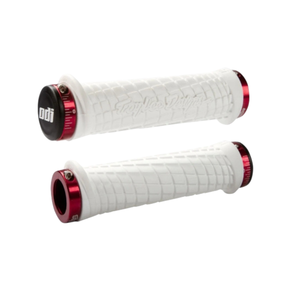 PUÑOS ODI TROY LEE ATV MTB LOCK ON GRIP BLANCO/ROJO