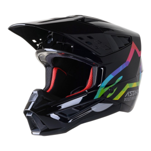CASCO ALPINESTARS S-MS BLACK SILVER HUE GLOSSY